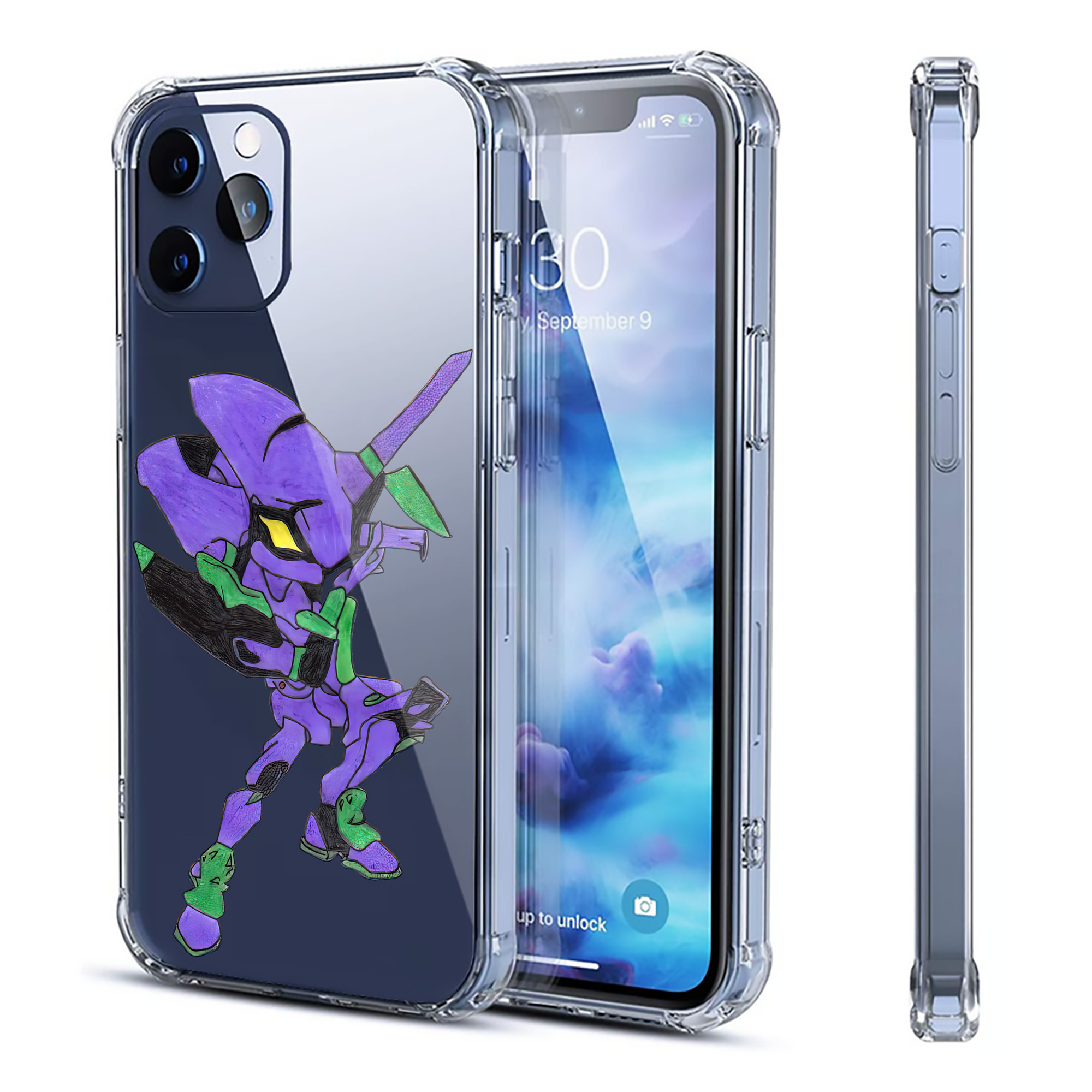 （画像用） EVA 新世紀エヴァンゲリオン 【iPhone 12シリーズ対応】透明スマホケース（クリアソフトケース）